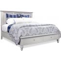 Aspenhome Cambridge Cal King Panel Storage Bed - Light Gray Paint