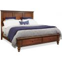 Aspenhome Cambridge Cal King Panel Storage Bed - Brown Cherry