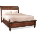 Aspenhome Cambridge Cal King Sleigh Storage Bed - Brown Cherry