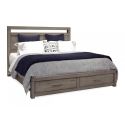 Aspenhome Modern Loft Cal King Panel Storage Bed - Greystone