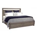 Aspenhome Modern Loft Cal King Panel Bed - Greystone