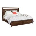 Aspenhome Modern Loft Cal King Panel Storage Bed - Brownstone