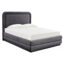 TOV Furniture Briella Dark Grey Velvet Bed in Queen (BFCM24)