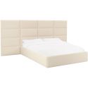 TOV Furniture Eliana King Bed with Wings - Cream Velvet