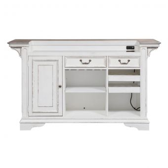 Liberty Furniture Magnolia Manor Buffet with Hutch in Antique White