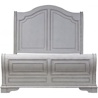 Liberty Furniture Magnolia Manor Sleigh Bed in Antique White - Queen