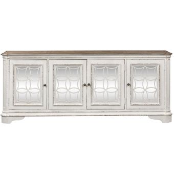 Liberty Furniture Magnolia Manor TV Console in Antique White #244-TV84