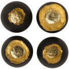 Phillips Collection Broken Egg Wall Art, Black and Gold Leaf, Set of 4